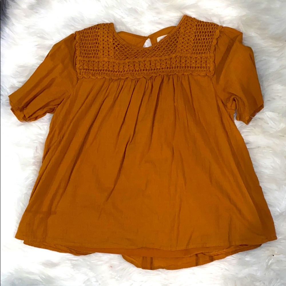 Orange tee blouse